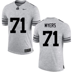 NCAA Ohio State Buckeyes Men's #71 Josh Myers Gray Nike Football College Jersey MUC8745IZ